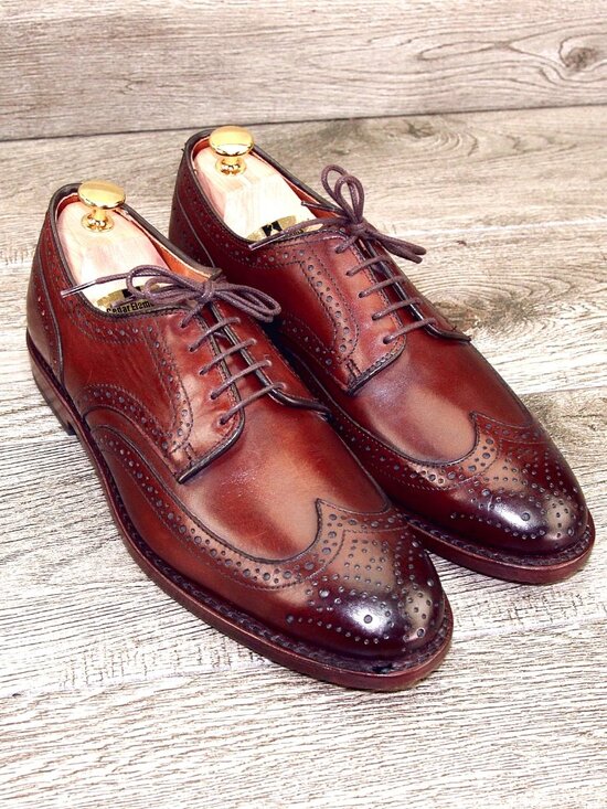 * NIB * $395 Allen Edmonds MADISON PARK 7.5 D Dark Chili * add $15 new Trees main image 8